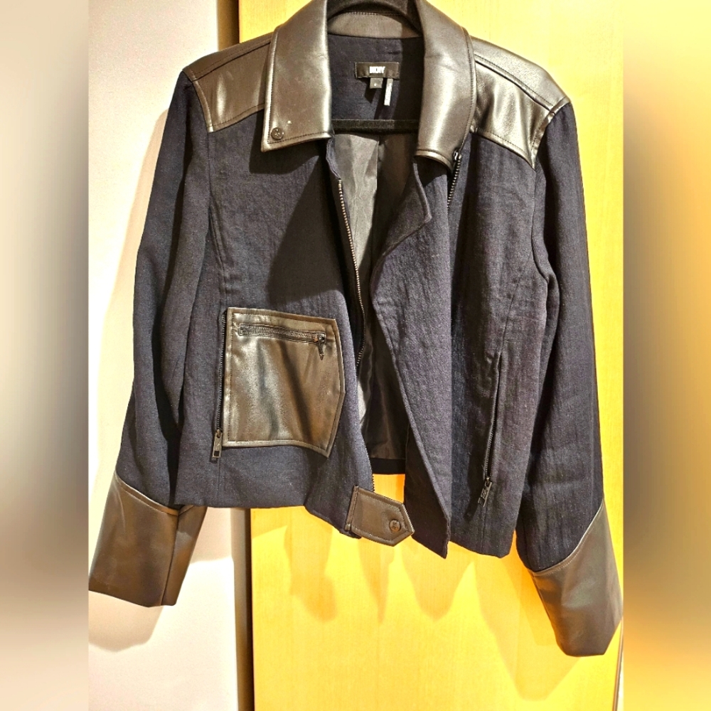 DKNY Women's Black Multimedia Jacket